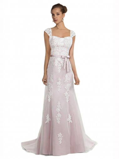 Purchase Strapless Mermaid Tulle Lace Beach Wedding Dress with Belt