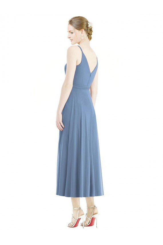 Short Tea Length Chiffon Bridesmaid Dress