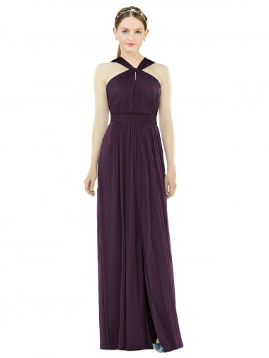 Purchase Maxi Chiffon Halter Neck Bridesmaid Dress