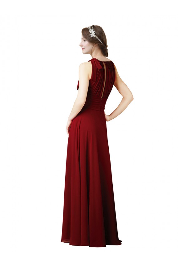 Luxe Chiffon Bridesmaid Dress with Open Slit In the Back