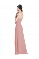 Daped A-Line Chiffon Bridesmaid Dress with Pleated Sweetheart Bodice