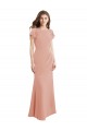 Cap Sleeves Long Chiffon Bridesmaid Dress / Prom Dress with Low V-Back