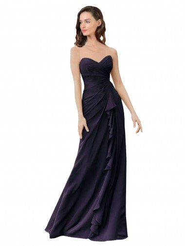Purchase Strapless Chiffon Bridesmaids Dress with Sweetheart Neckline