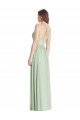 Criss Cross Strap Backless Maxi Long Chiffon Bridesmaid Dress