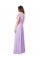 Draped One Shoulder Long Chiffon Bridesmaid Dress 