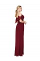 Cold Shoulder Long Mermaid Chiffon Bridesmaid Dress / Formal Prom Dress with Straps
