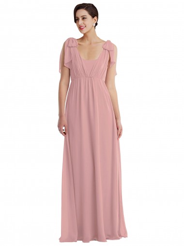 Purchase Empire Waist Long Halter Maxi Bridesmaid Dress