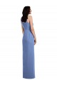 Sleeveless Chiffon Bridesmaid Dress with Draped Front Slit