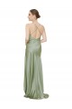 Formal Silky Satin Bridesmaid Dress / Prom Dress with Bias Cut Skirt