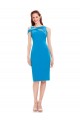 Sleeveless Formal Crepe Cocktail Dress / Homecoming Dress with Keyhole Off The Shoulder Detailing