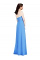Strapless Pleated Skirt Crepe Bridesmaid Dress / Prom Dress with Pockets