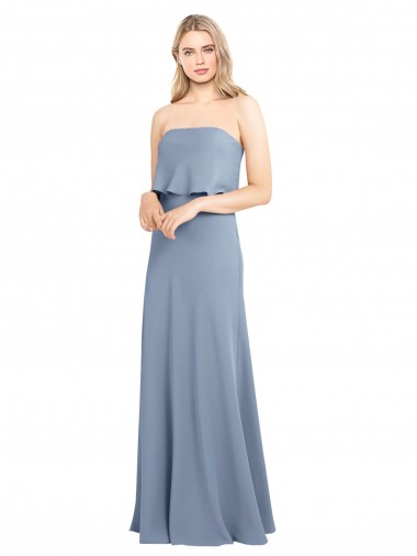 Purchase High Neck Sheath Sleeveless Stretch Formal Crepe Bridesmaid Dress / Prom Dress