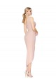 Knee Length Short Formal Crepe Bridesmaid Dress / Prom Dress