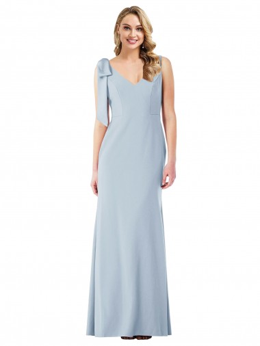 Purchase V-Back Bow Shoulder Trumpet Bridesmaid Dress / Prom Dress