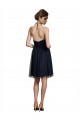 High Neck Illusion Bodice Bridesmaids Dress