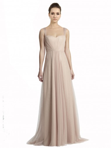 Purchase Sweetheart A-Line Tulle Draped Bridesmaid Dress