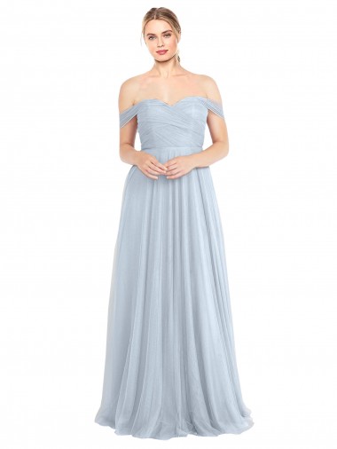 Purchase Sweetheart Neckline Off the Shoulder Tulle Bridesmaid Dress