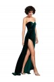 Sweetheart Fluid Velvet Bridesmaid Dress / Prom Dress with High Split